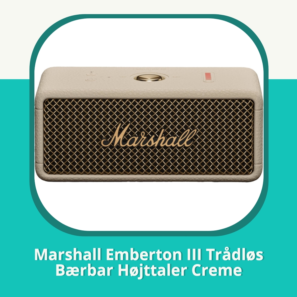 Anmeldelse af Marshall Emberton III Trådløs Bærbar Højttaler Creme