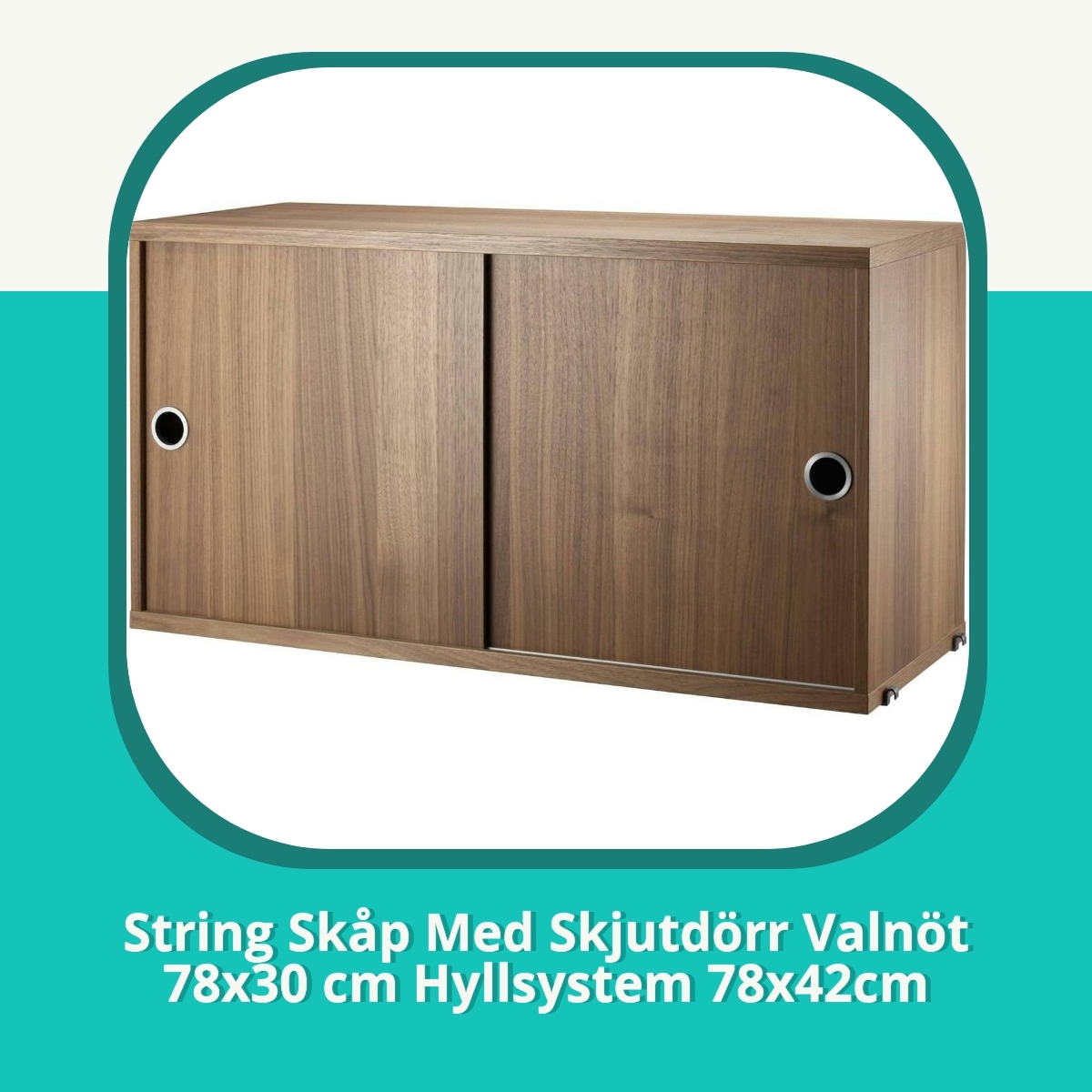 Recension af String Skåp Med Skjutdörr Valnöt 78x30 cm Hyllsystem 78x42cm