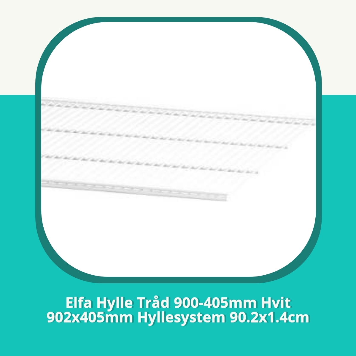 Anmeldelse af Elfa Hylle Tråd 900-405mm Hvit 902x405mm Hyllesystem 90.2x1.4cm