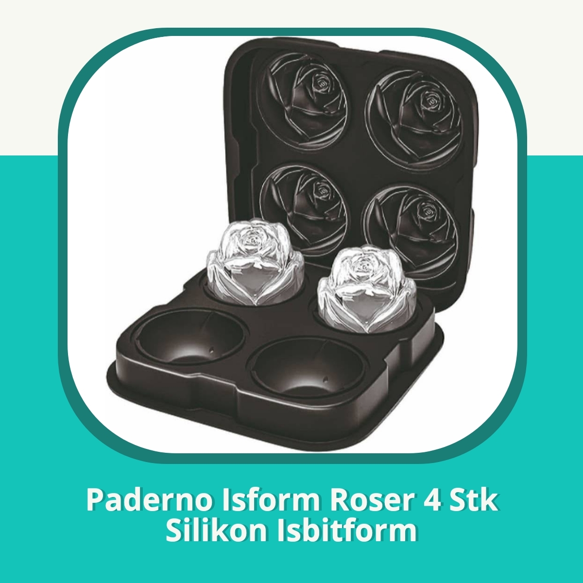 Anmeldelse af Paderno Isform Roser 4 Stk Silikon Isbitform