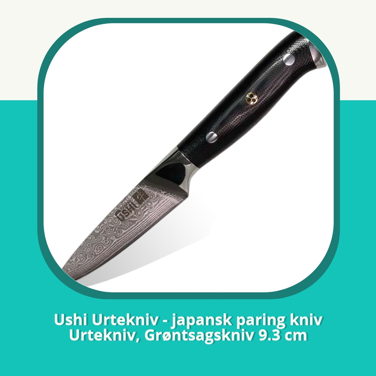 Anmeldelse af Ushi Urtekniv - japansk paring kniv Urtekniv, Grøntsagskniv 9.3 cm