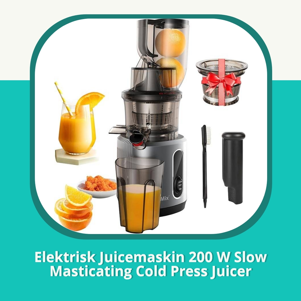 Recension af Elektrisk Juicemaskin 200 W Slow Masticating Cold Press Juicer