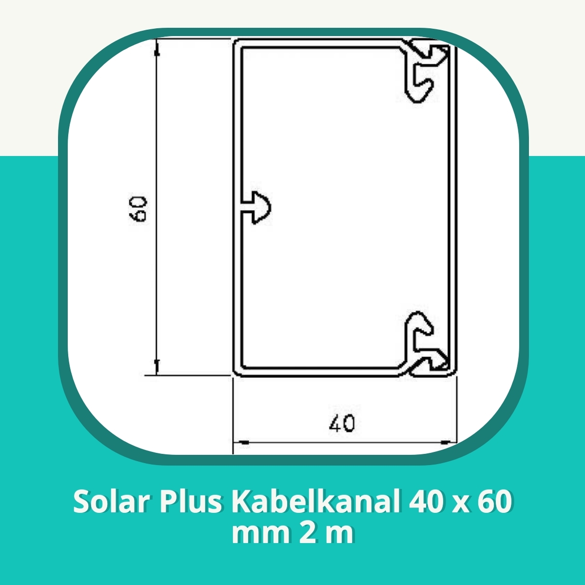 Anmeldelse af Solar Plus Kabelkanal 40 x 60 mm 2 m