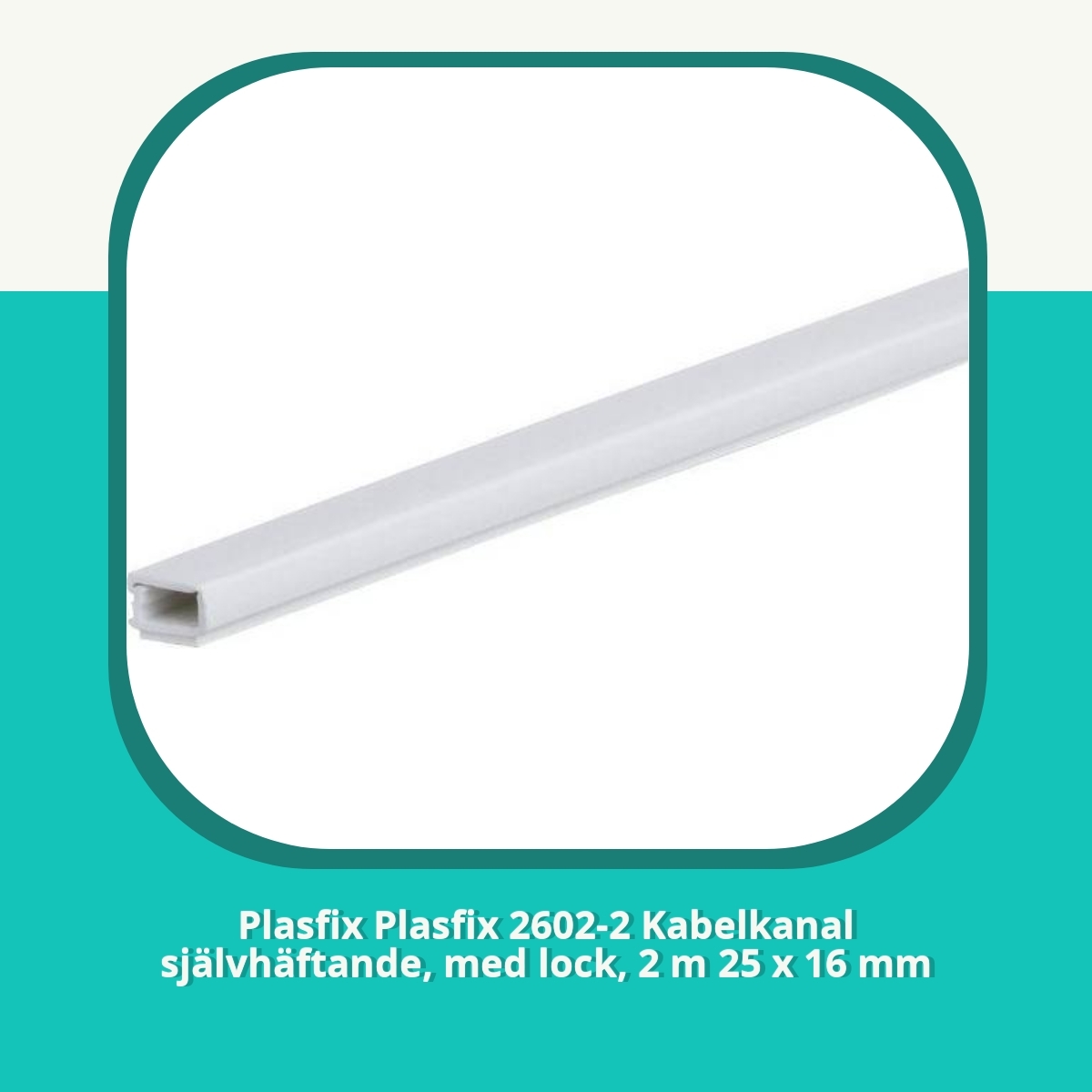 Recension af Plasfix Plasfix 2602-2 Kabelkanal självhäftande, med lock, 2 m 25 x 16 mm