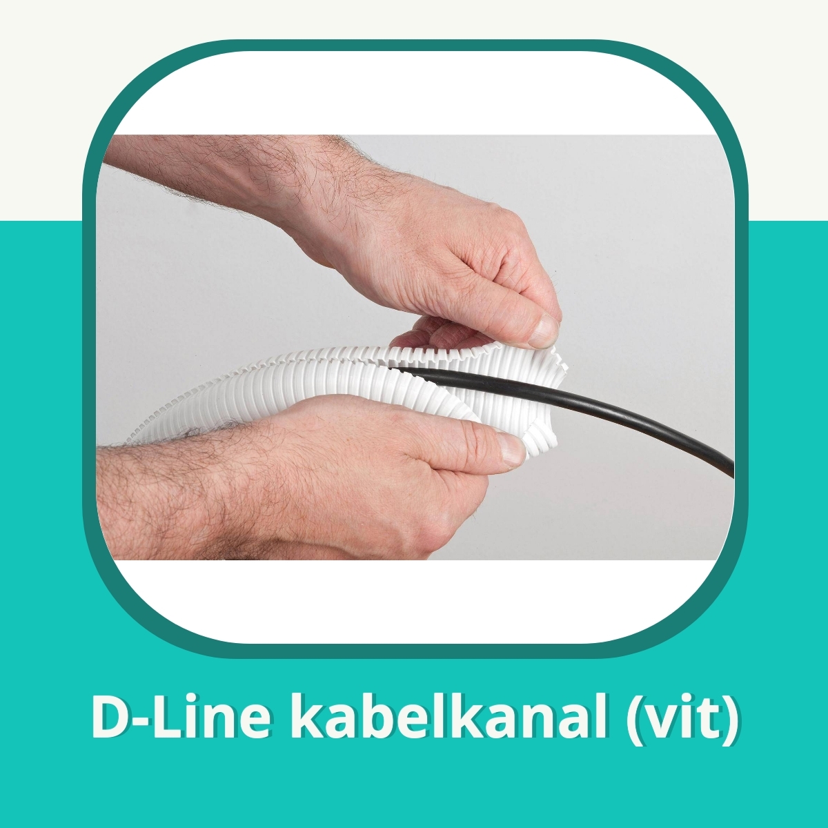 Recension D-Line kabelkanal (vit)