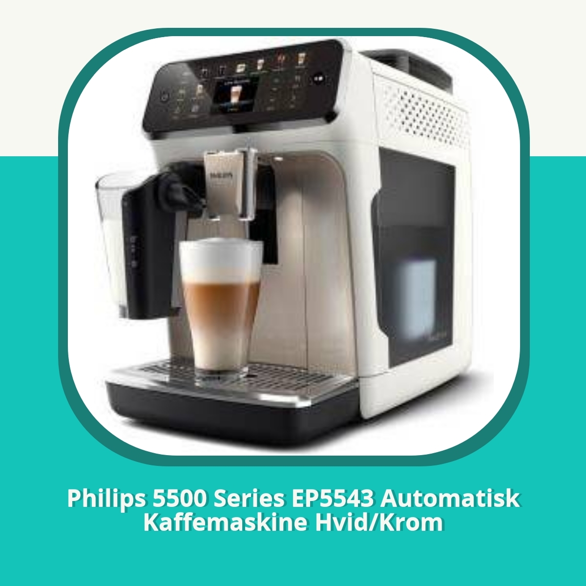 Recension Philips 5500 Series EP5543 Automatisk Kaffemaskine Hvid/Krom