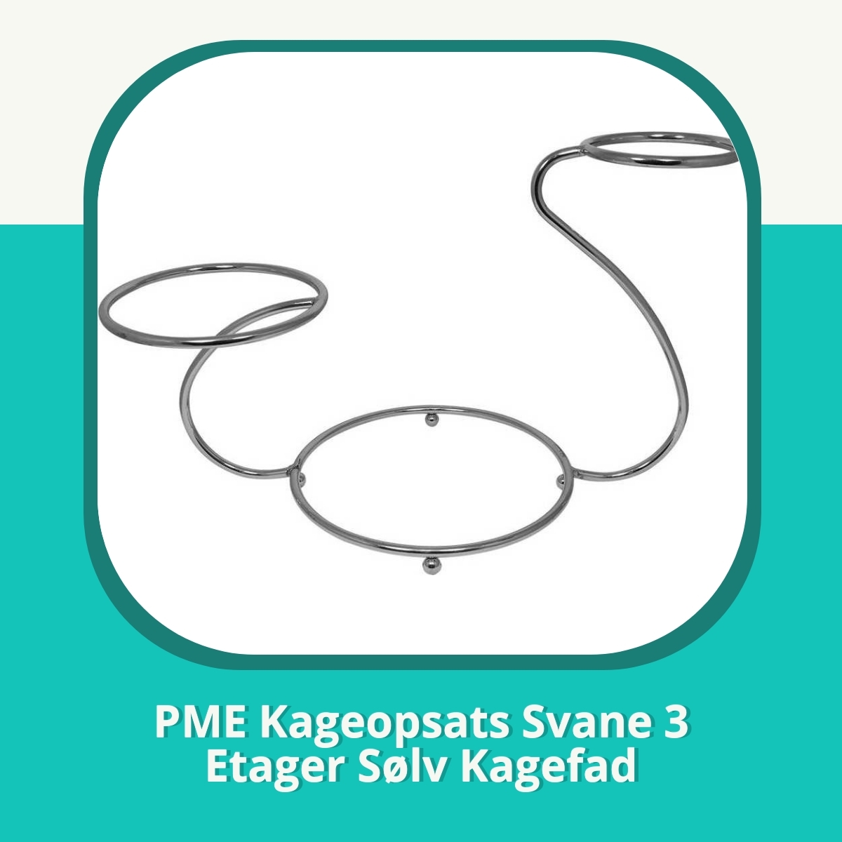 Recension af PME Kageopsats Svane 3 Etager Sølv Kagefad