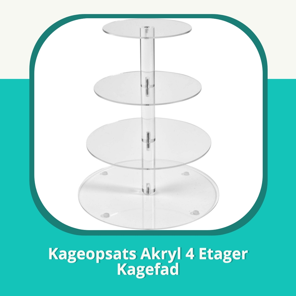 Recension Kageopsats Akryl 4 Etager Kagefad