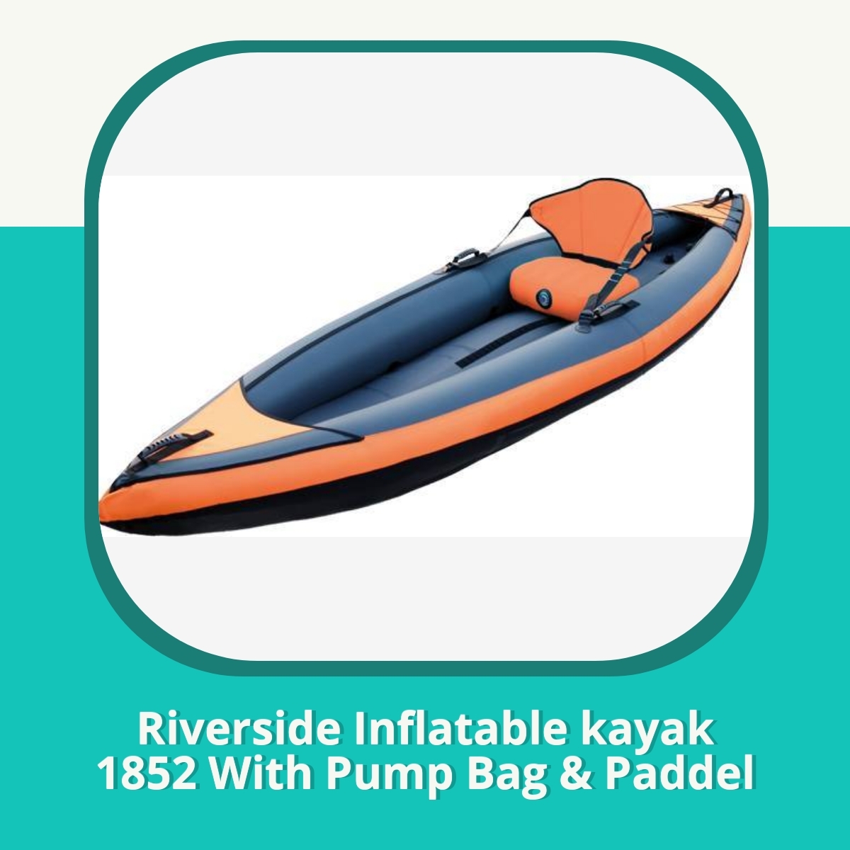 Anmeldelse af Riverside Inflatable kayak 1852 With Pump Bag & Paddel
