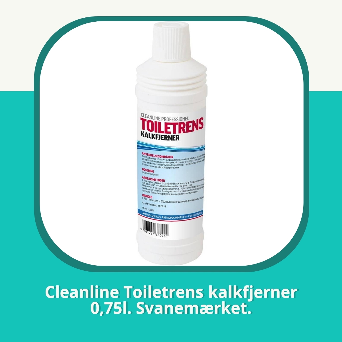 Anmeldelse af Cleanline Toiletrens kalkfjerner 0,75l. Svanemærket.