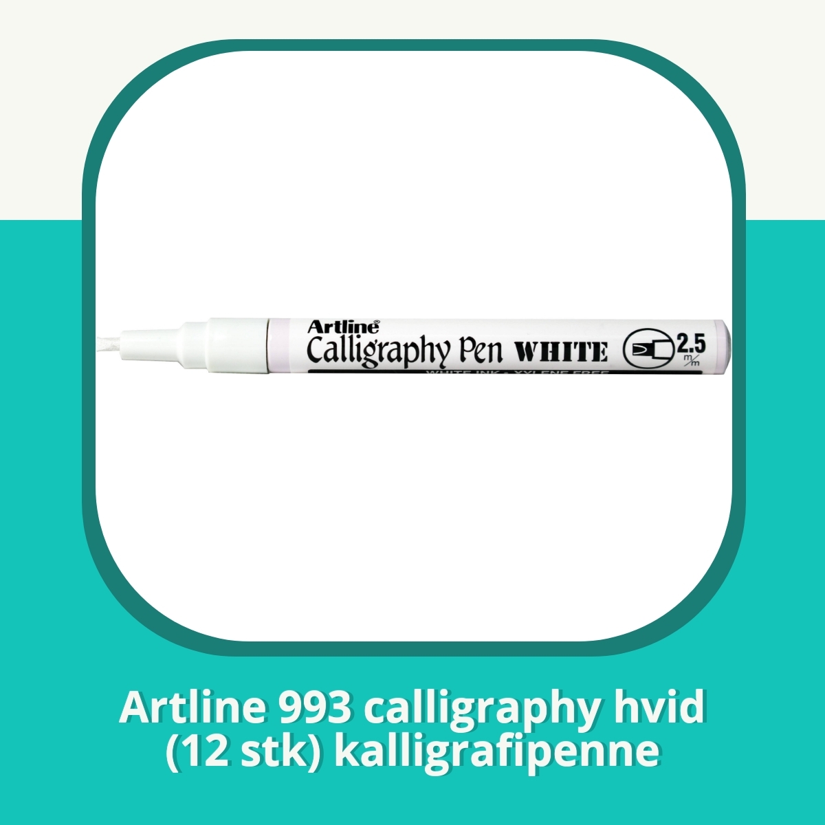 Anmeldelse af Artline 993 calligraphy hvid (12 stk) kalligrafipenne