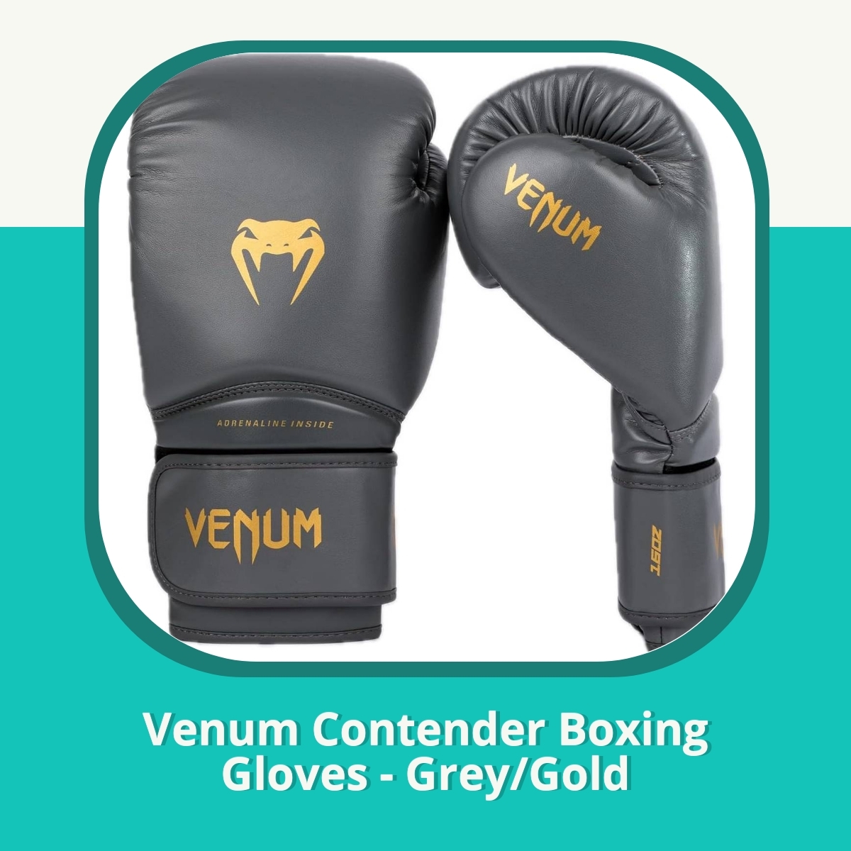 Recension Venum Contender Boxing Gloves - Grey/Gold