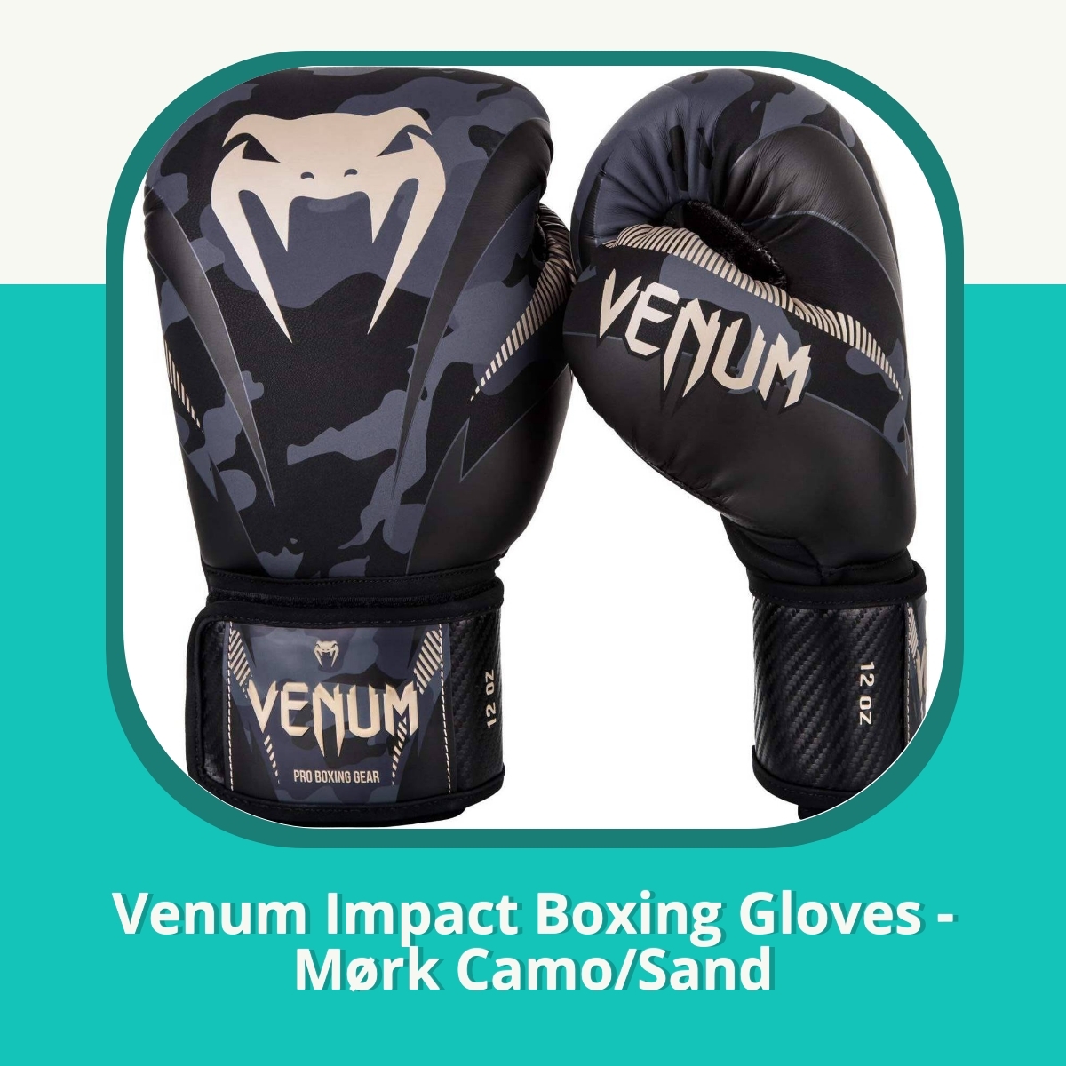 Anmeldelse af Venum Impact Boxing Gloves - Mørk Camo/Sand