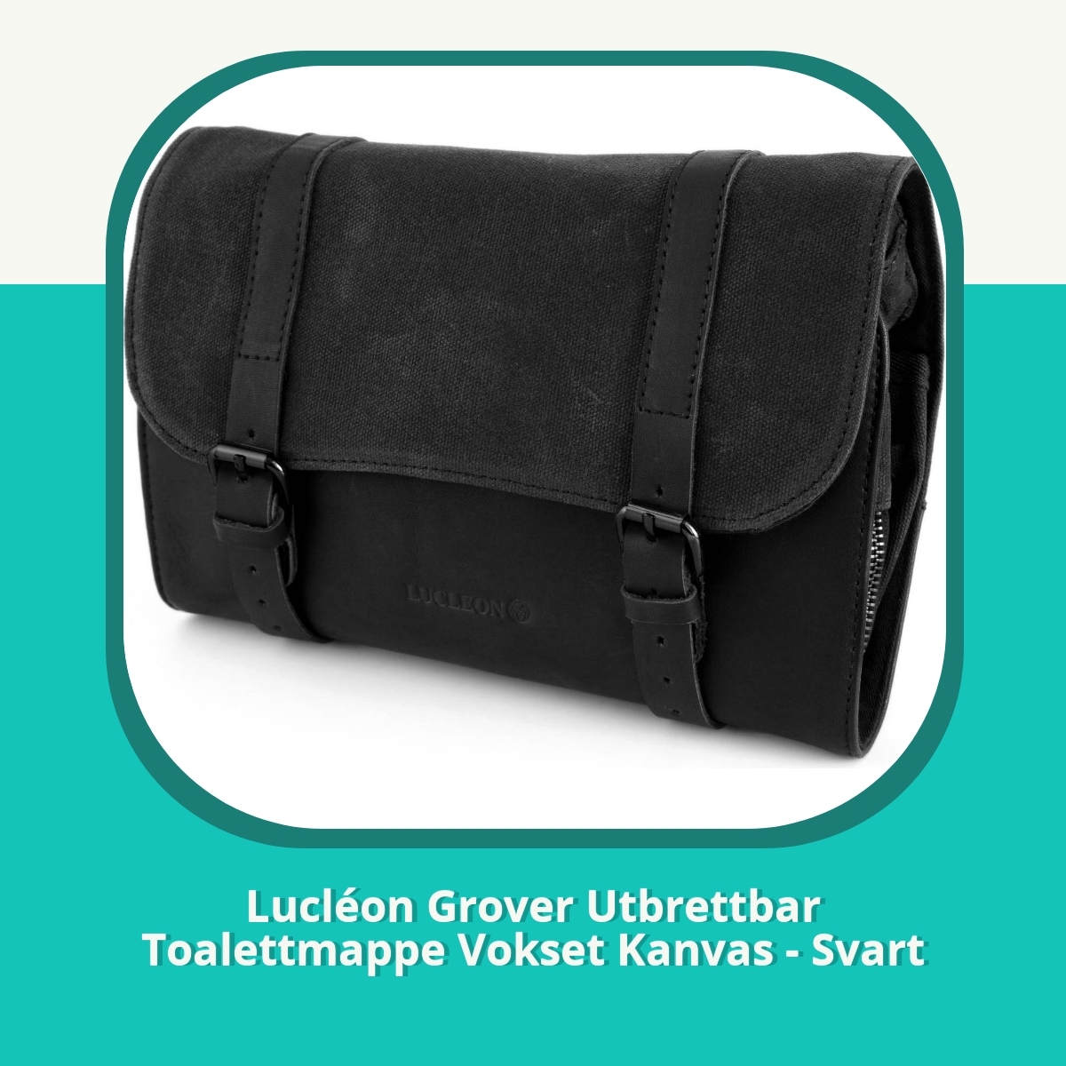 Anmeldelse af Lucléon Grover Utbrettbar Toalettmappe Vokset Kanvas - Svart