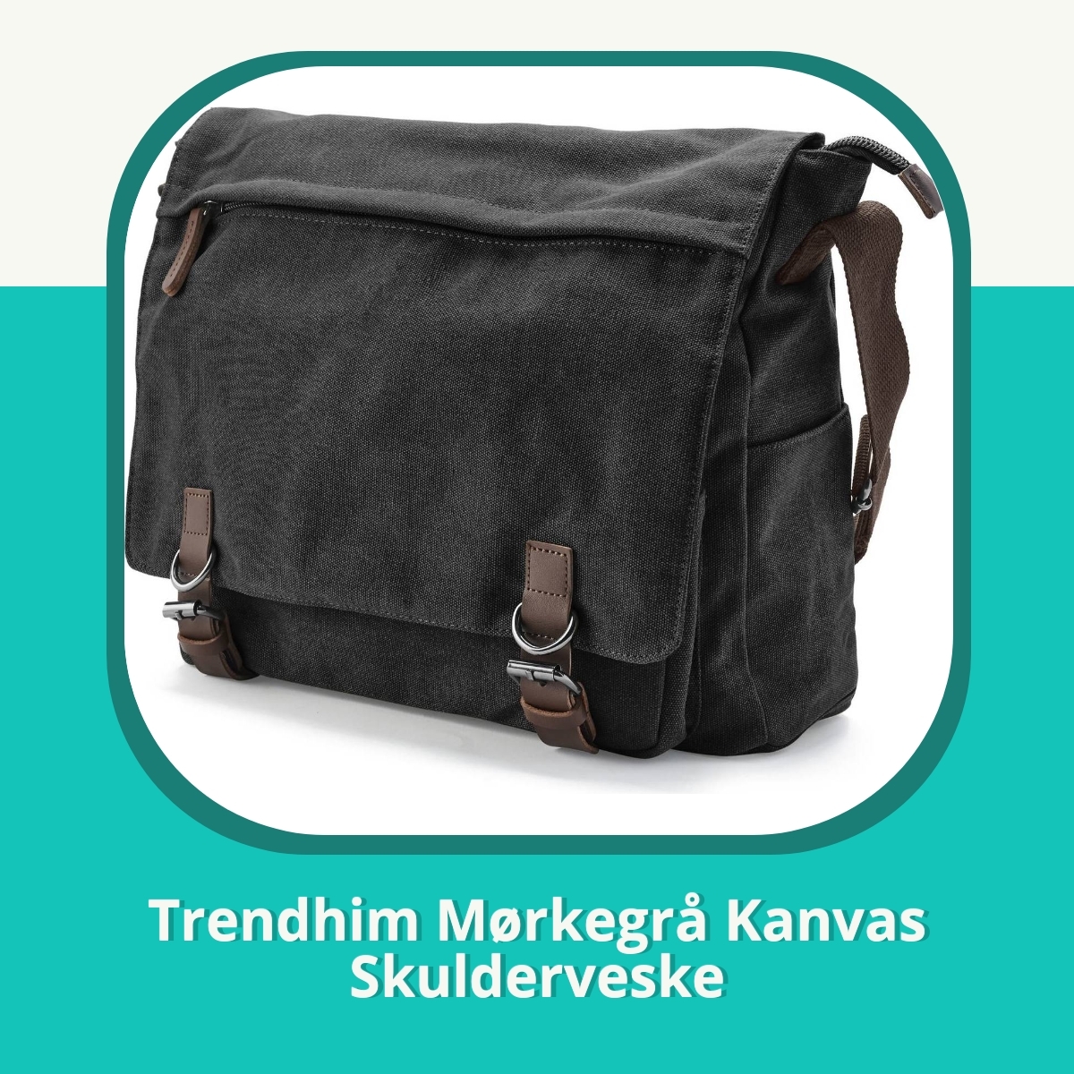 Anmeldelse af Trendhim Mørkegrå Kanvas Skulderveske