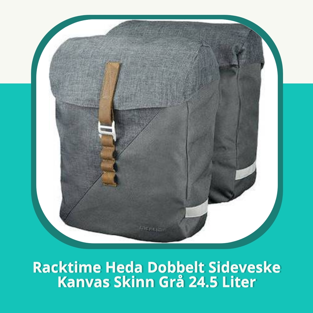 Anmeldelse af Racktime Heda Dobbelt Sideveske Kanvas Skinn Grå 24.5 Liter