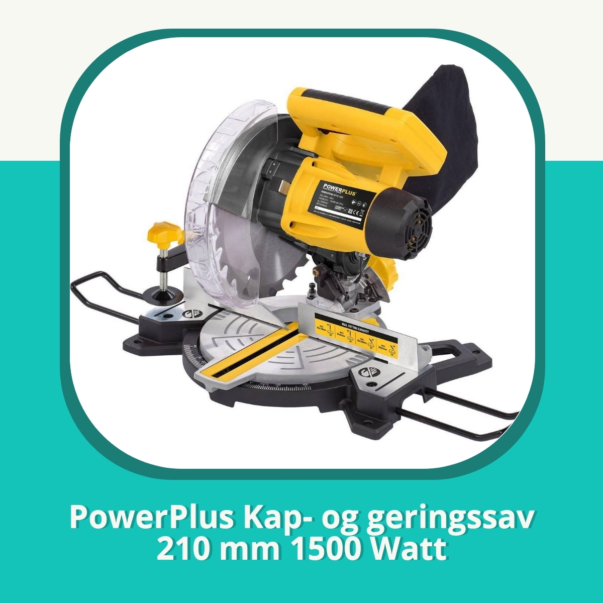 Recension af PowerPlus Kap- og geringssav 210 mm 1500 Watt