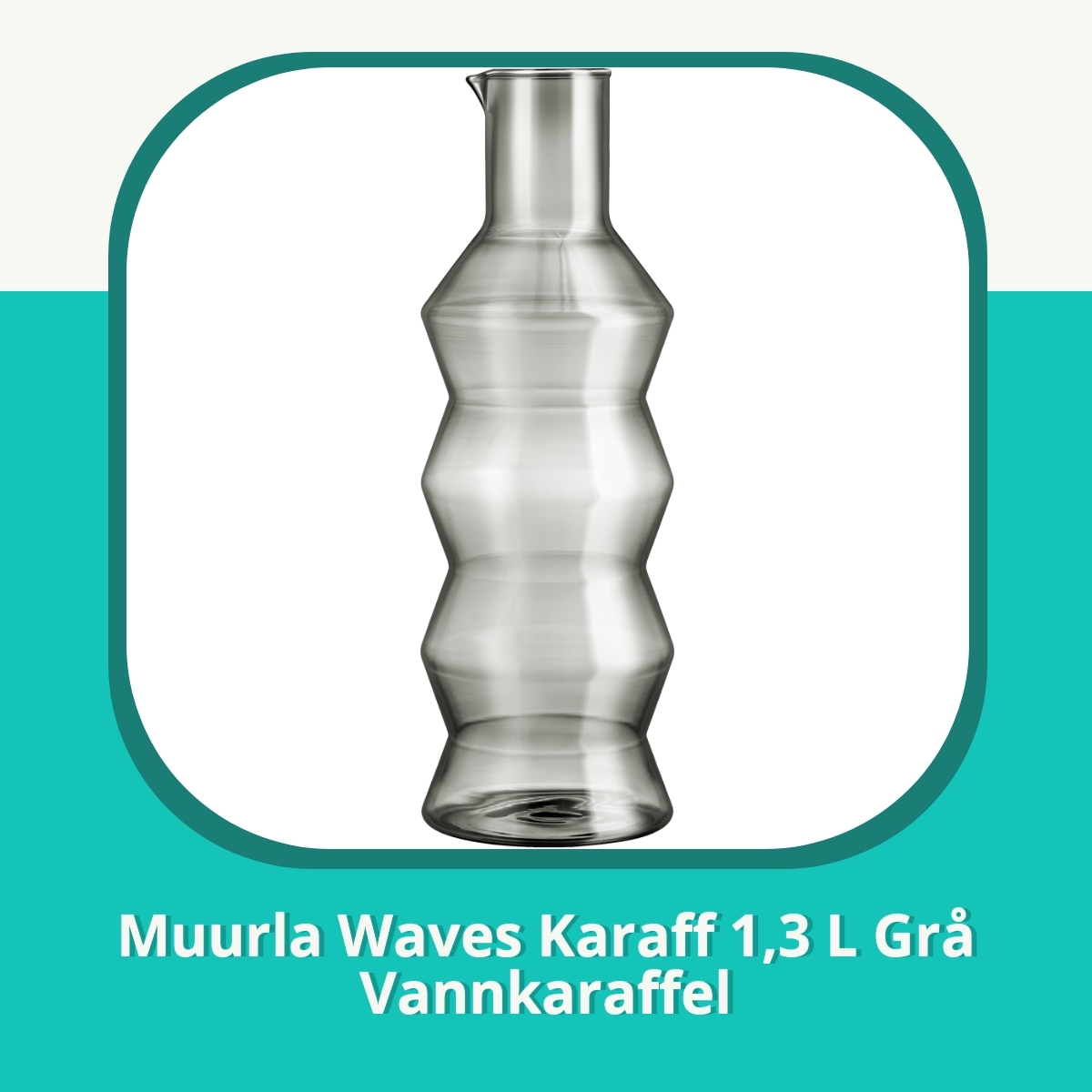 Anmeldelse af Muurla Waves Karaff 1,3 L Grå Vannkaraffel