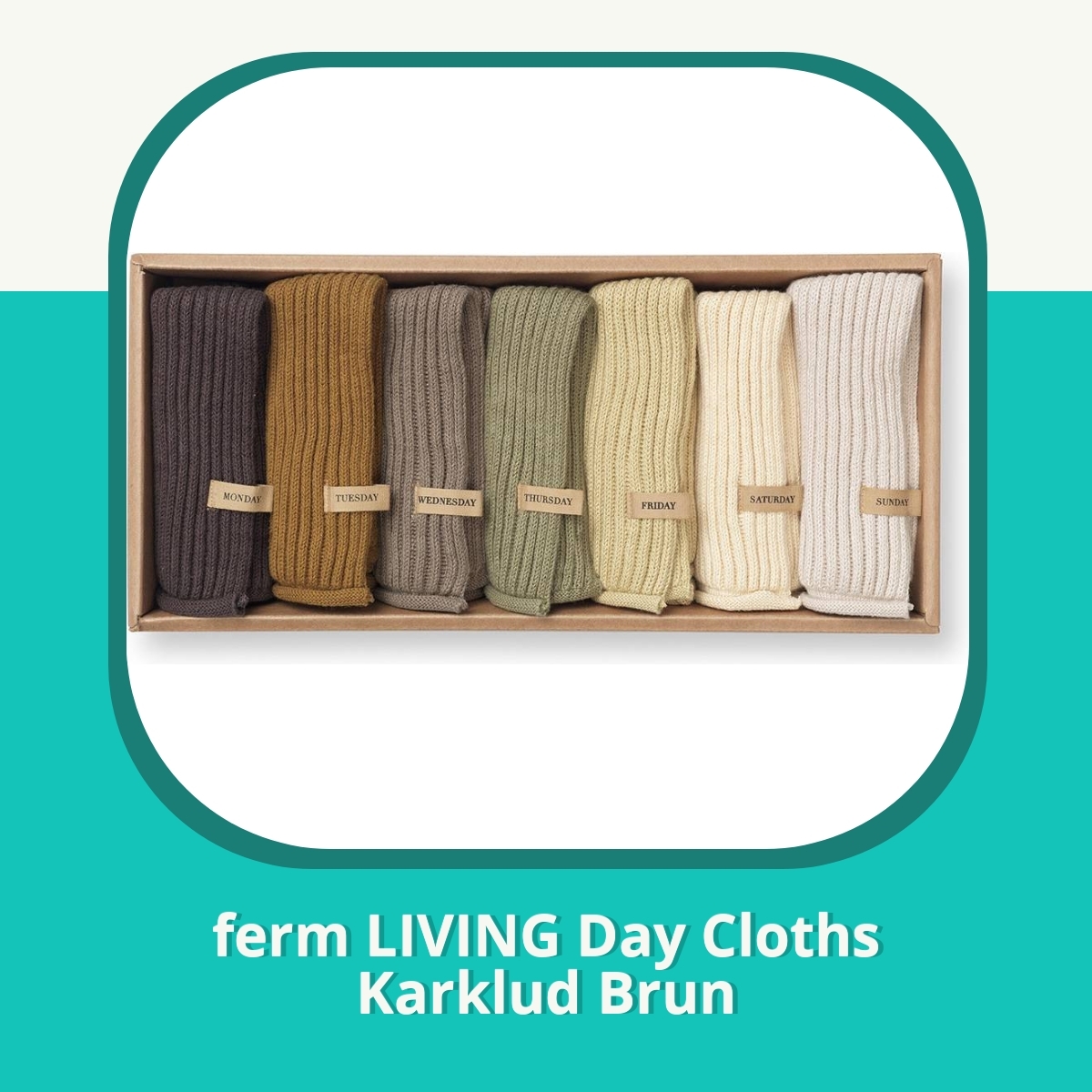Anmeldelse af ferm LIVING Day Cloths Karklud Brun