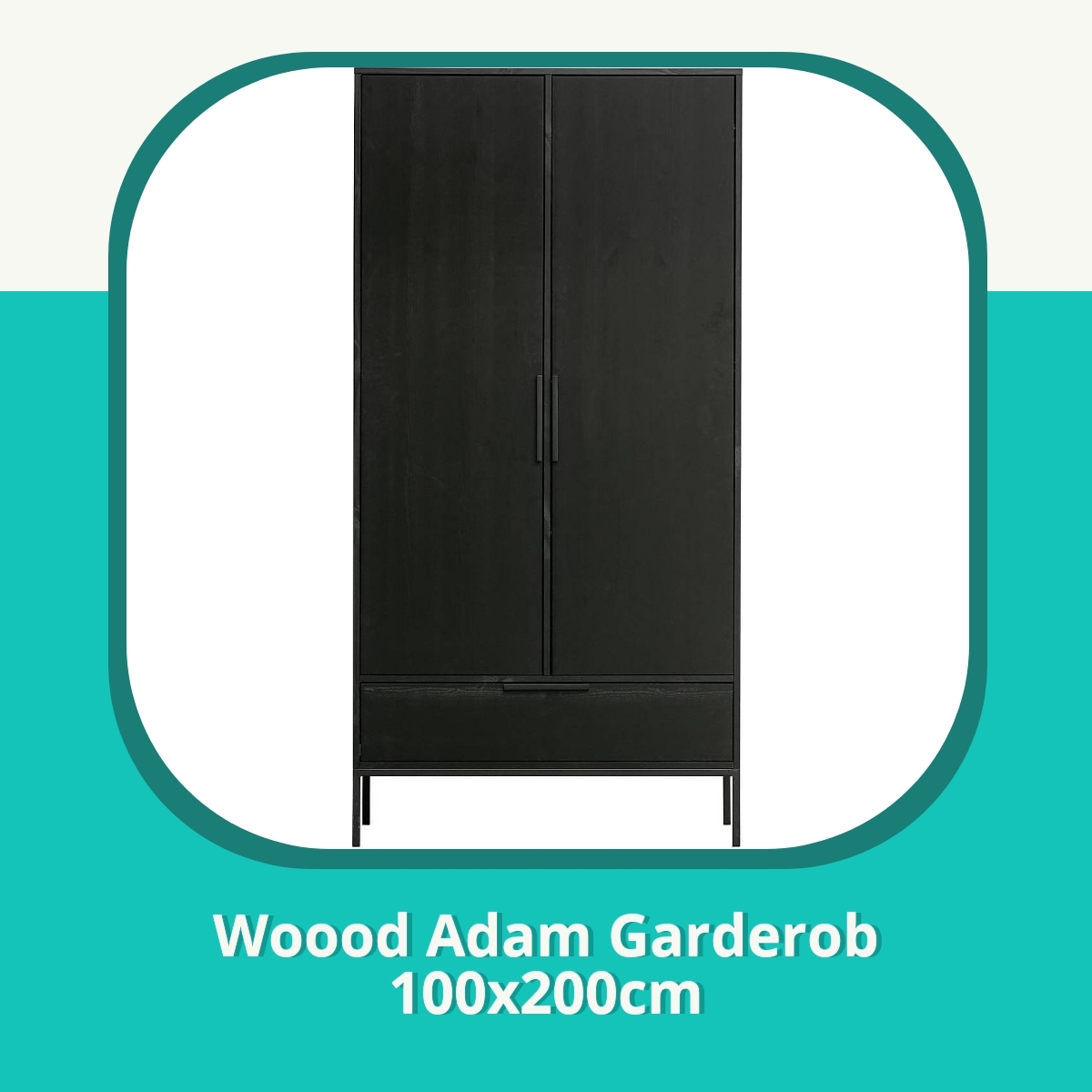 Recension Woood Adam Garderob 100x200cm