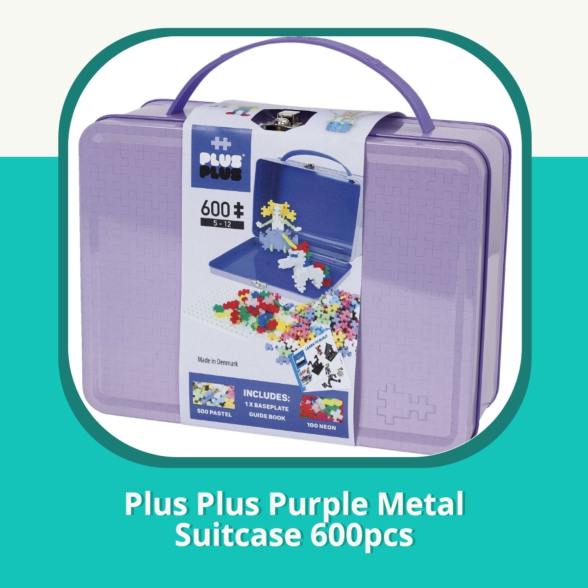 Anmeldelse af Plus Plus Purple Metal Suitcase 600pcs