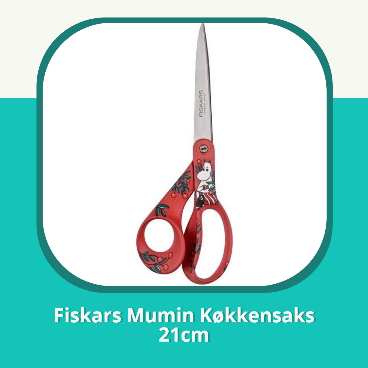 Anmeldelse af Fiskars Mumin Køkkensaks 21cm