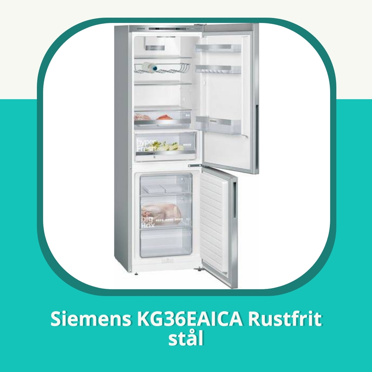 Anmeldelse af Siemens KG36EAICA Rustfrit stål