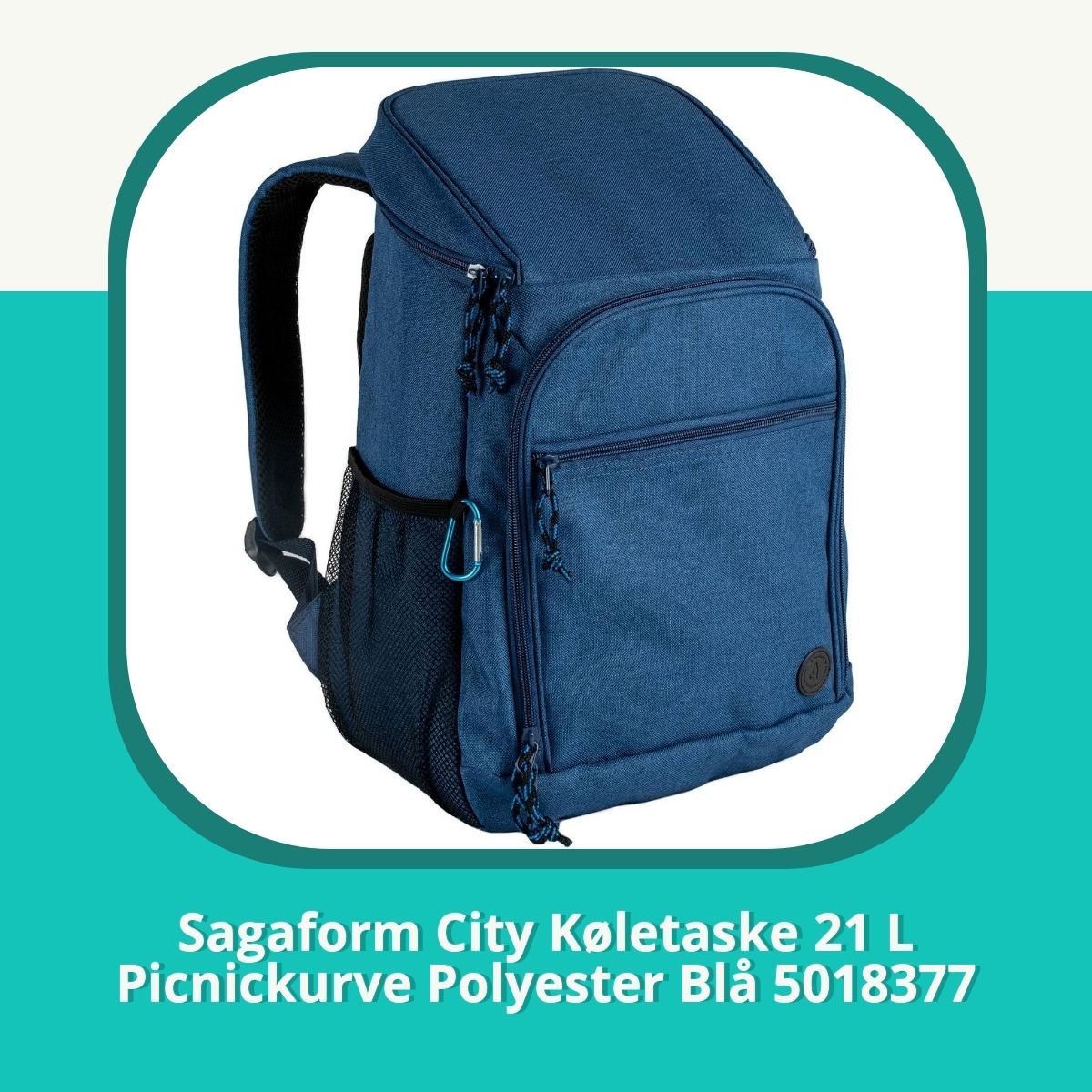 Anmeldelse af Sagaform City Køletaske 21 L Picnickurve Polyester Blå 5018377