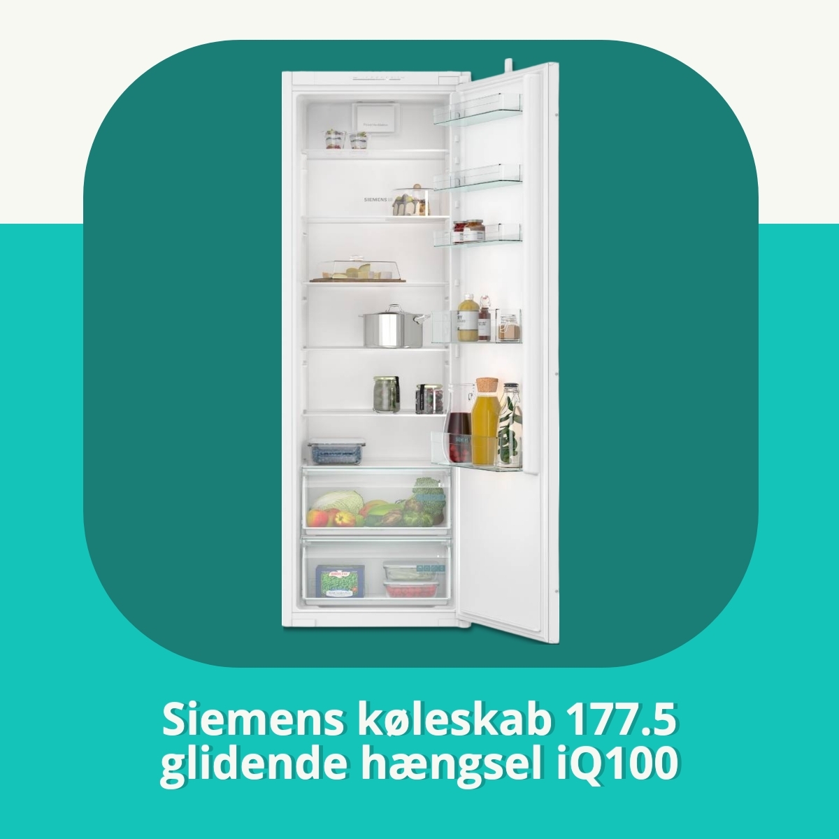 Anmeldelse af Siemens køleskab 177.5 glidende hængsel iQ100