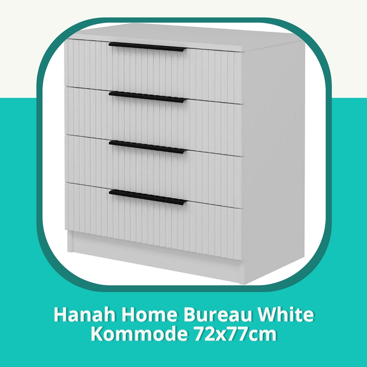 Anmeldelse Hanah Home Bureau White Kommode 72x77cm