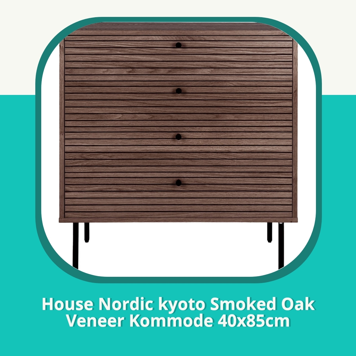 Anmeldelse af House Nordic kyoto Smoked Oak Veneer Kommode 40x85cm