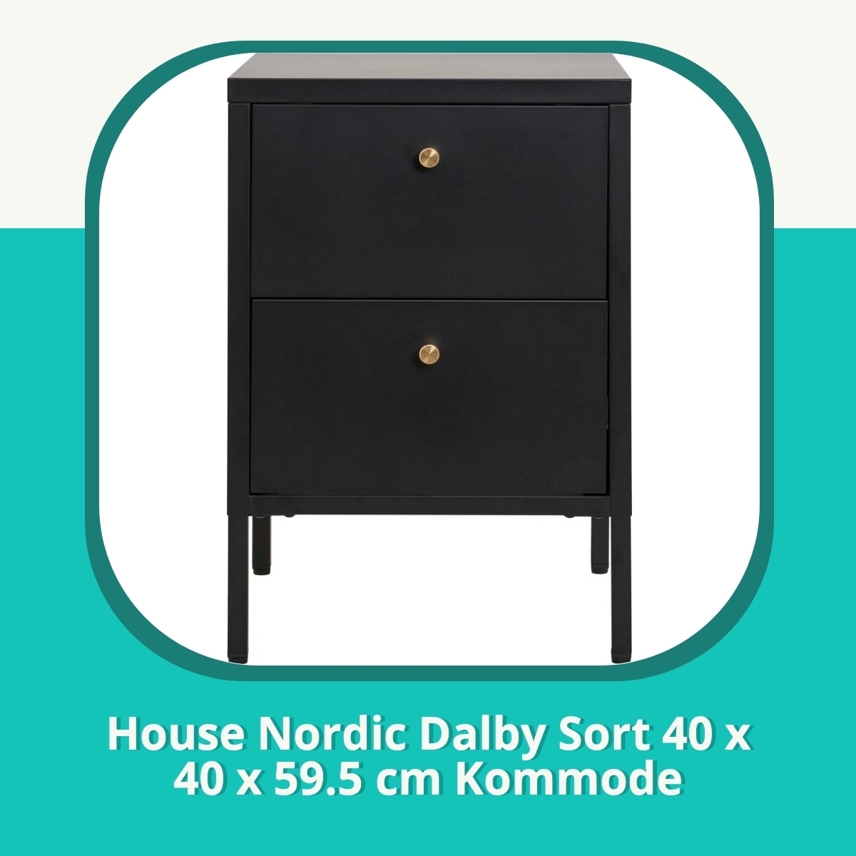 Anmeldelse af House Nordic Dalby Sort 40 x 40 x 59.5 cm Kommode