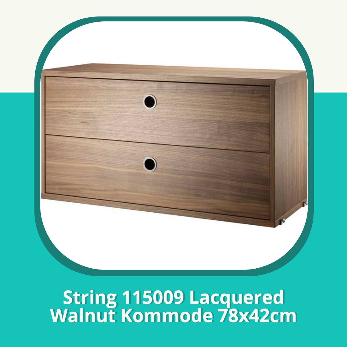 Anmeldelse af String 115009 Lacquered Walnut Kommode 78x42cm
