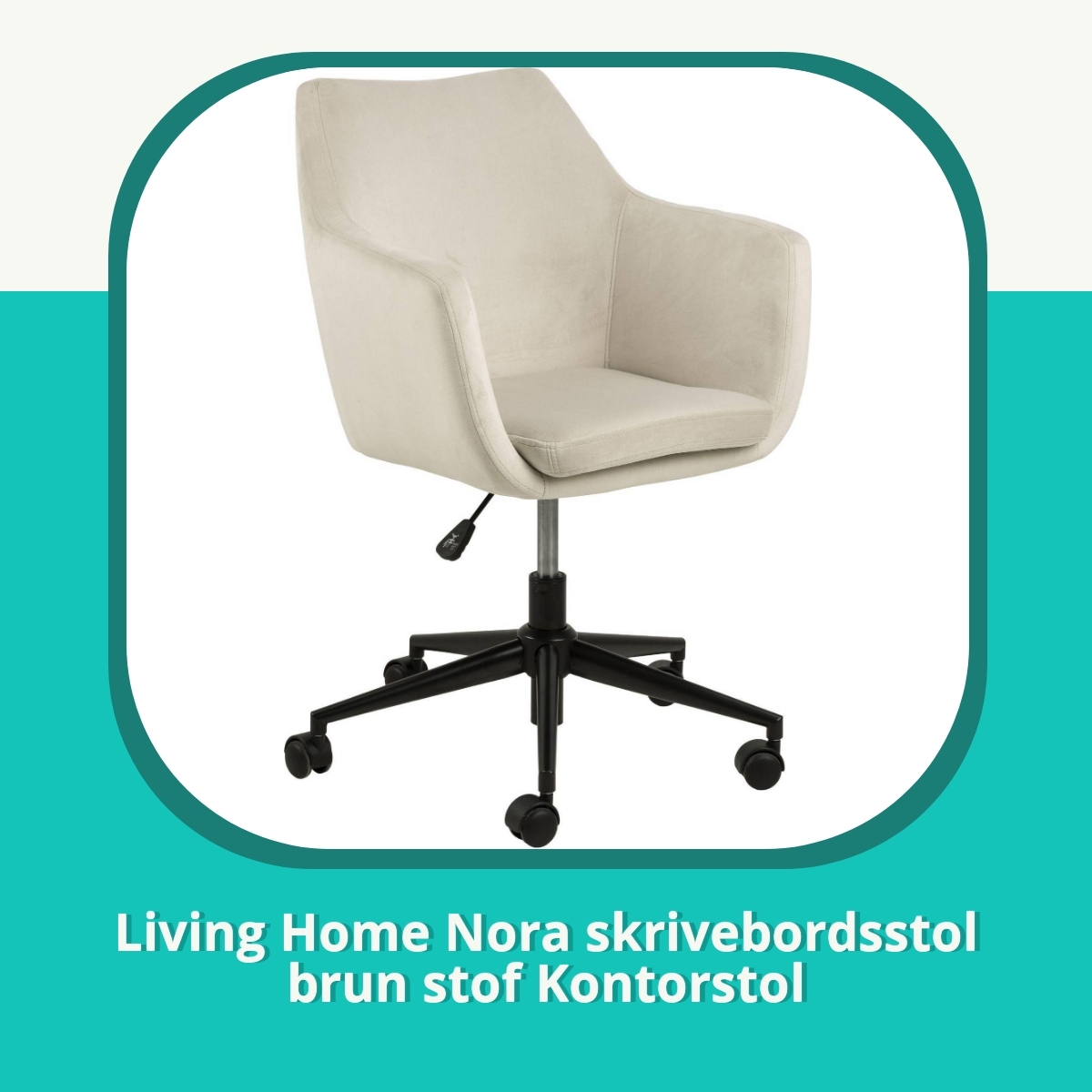 Anmeldelse af Living Home Nora skrivebordsstol brun stof Kontorstol
