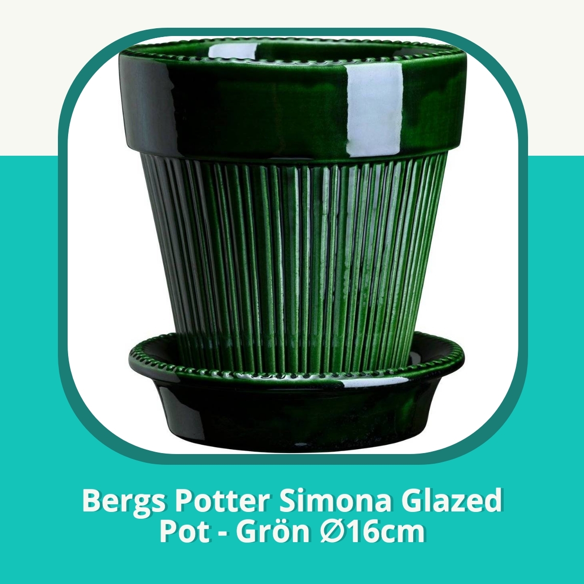 Recension af Bergs Potter Simona Glazed Pot - Grön ∅16cm