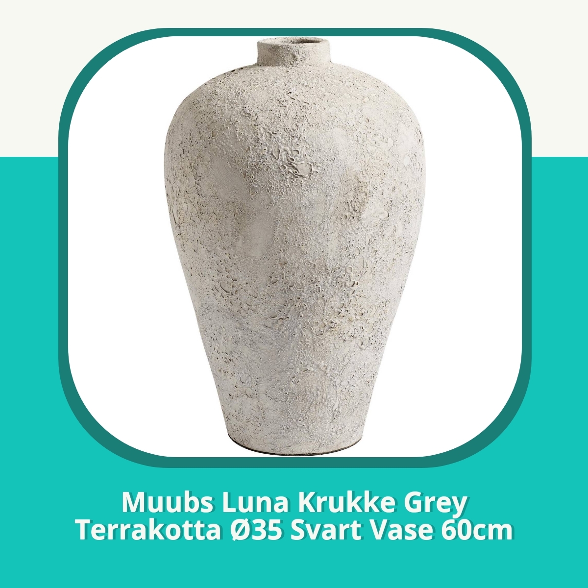 Anmeldelse af Muubs Luna Krukke Grey Terrakotta Ø35 Svart Vase 60cm