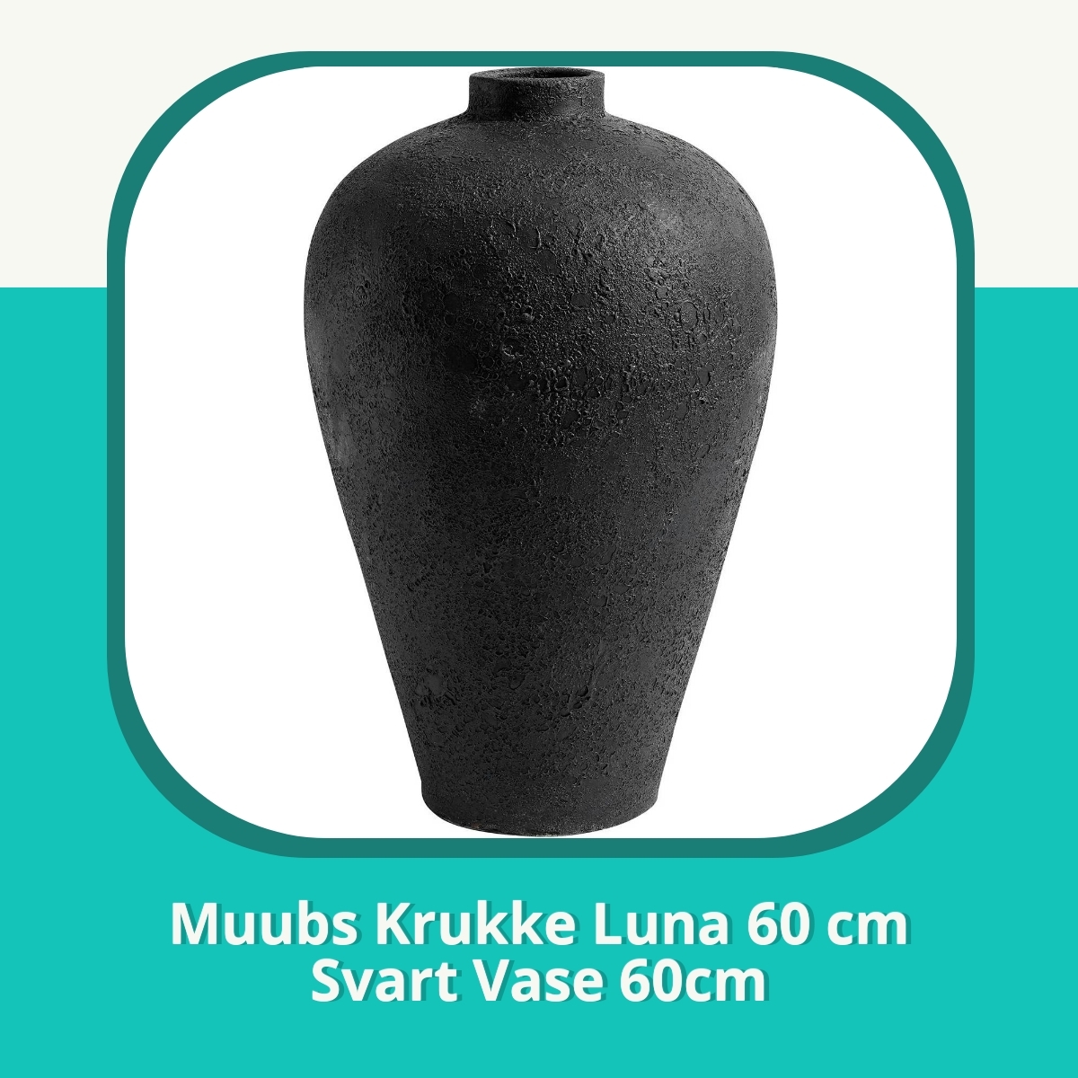 Anmeldelse af Muubs Krukke Luna 60 cm Svart Vase 60cm