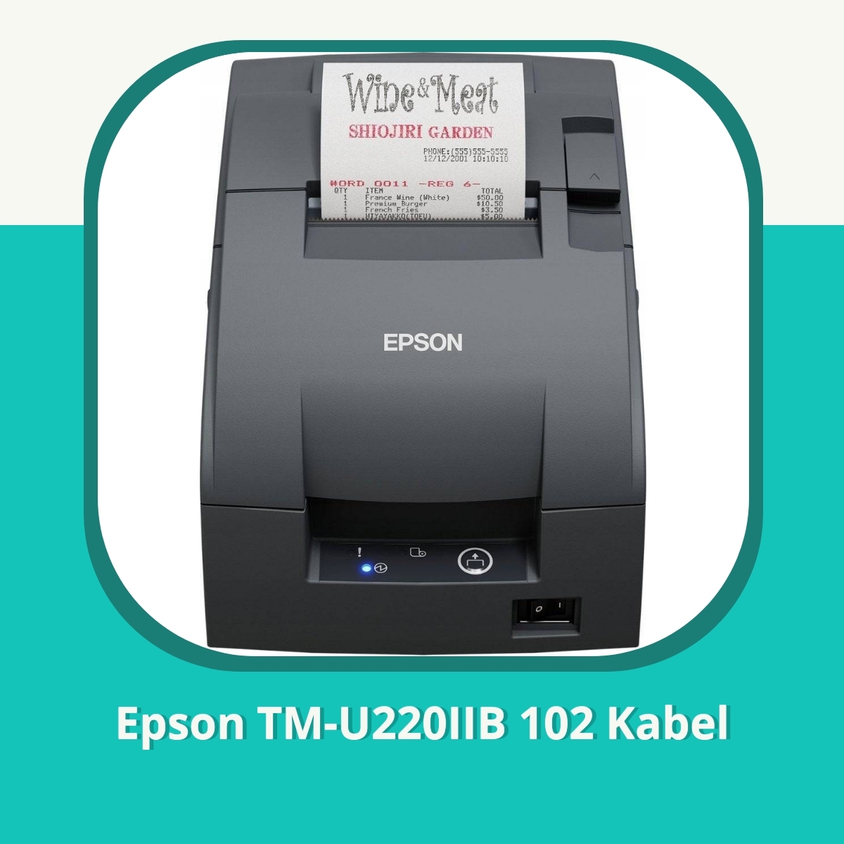 Recension af Epson TM-U220IIB 102 Kabel