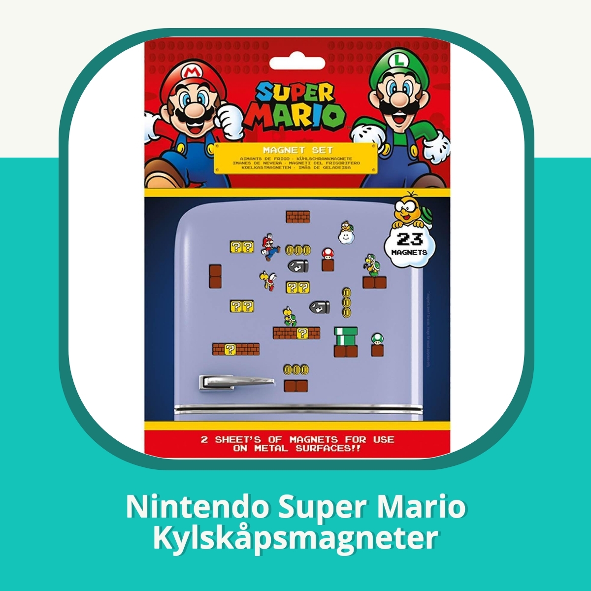 Recension Nintendo Super Mario Kylskåpsmagneter