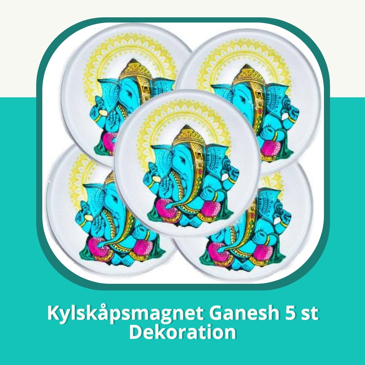 Recension af Kylskåpsmagnet Ganesh 5 st Dekoration