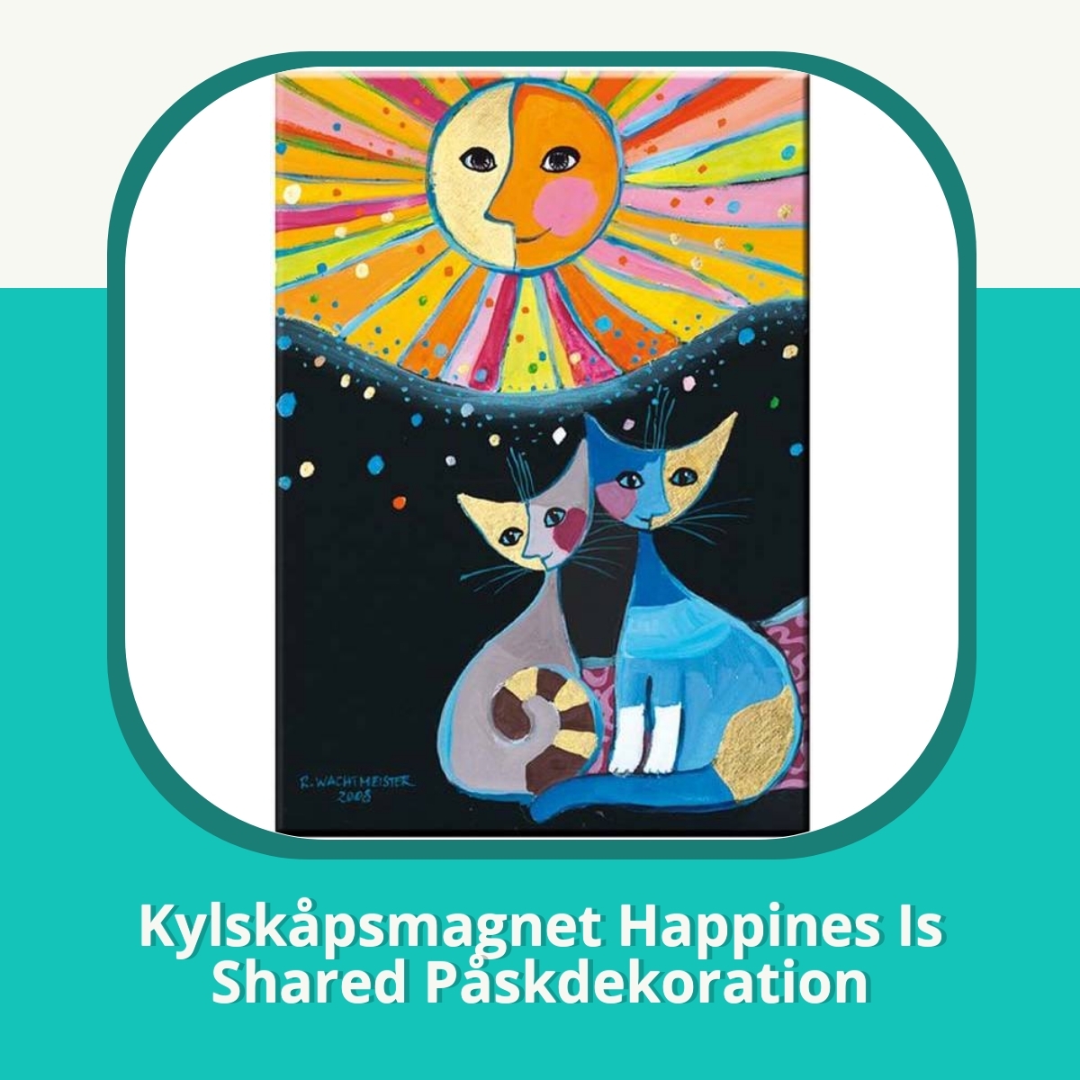 Recension af Kylskåpsmagnet Happines Is Shared Påskdekoration