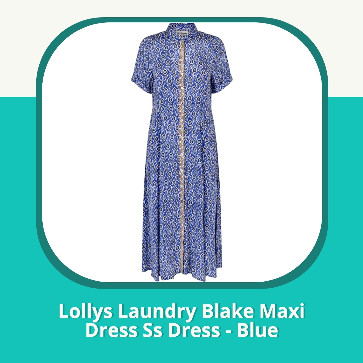 Anmeldelse af Lollys Laundry Blake Maxi Dress Ss Dress - Blue