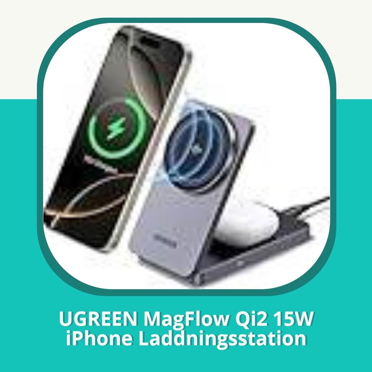 Recension af UGREEN MagFlow Qi2 15W iPhone Laddningsstation