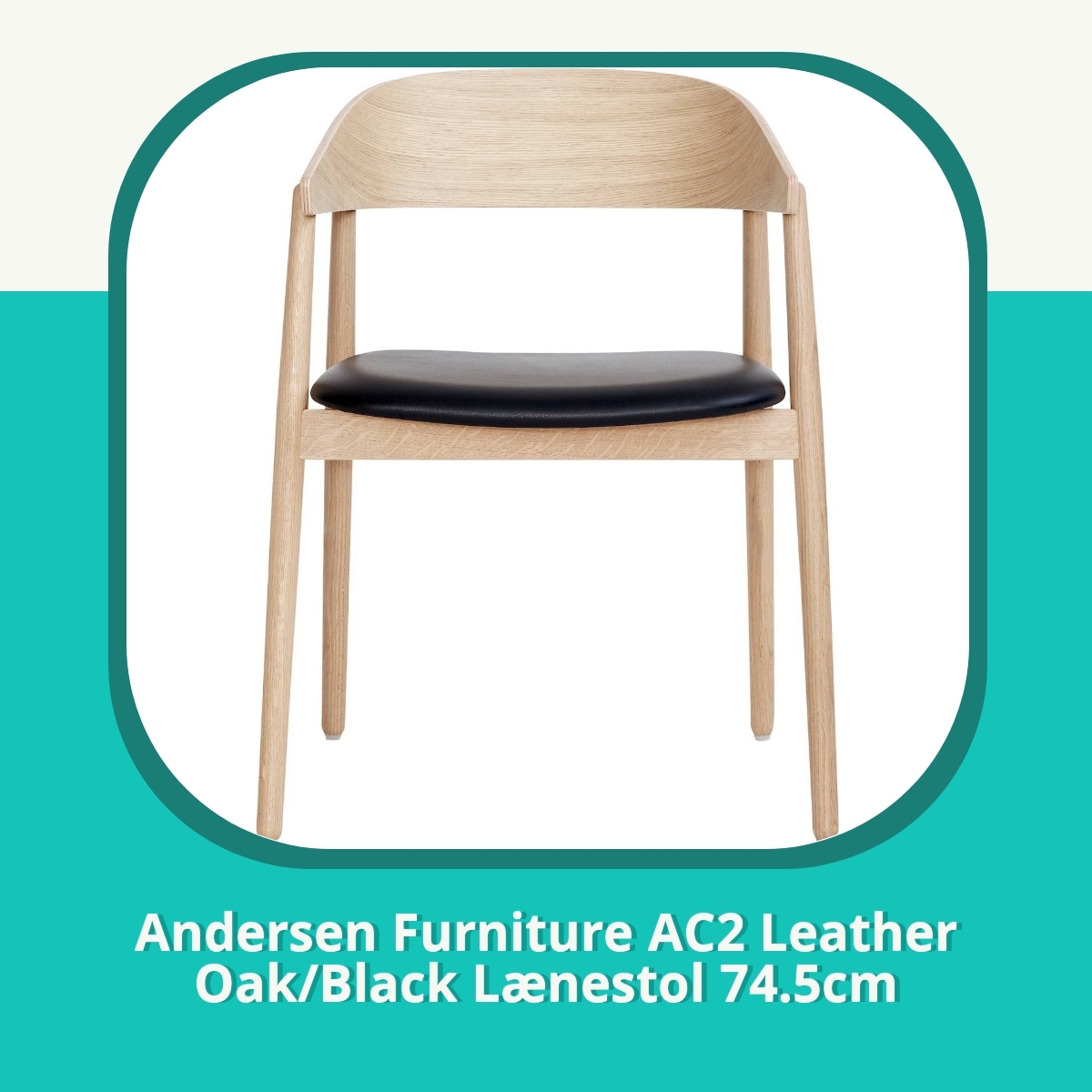 Anmeldelse af Andersen Furniture AC2 Leather Oak/Black Lænestol 74.5cm
