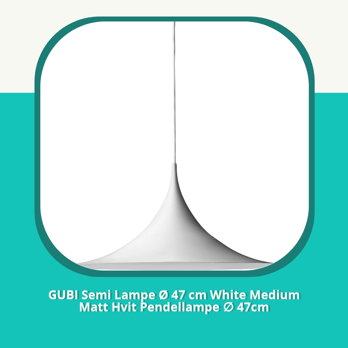 Anmeldelse af GUBI Semi Lampe Ø 47 cm White Medium Matt Hvit Pendellampe ∅ 47cm