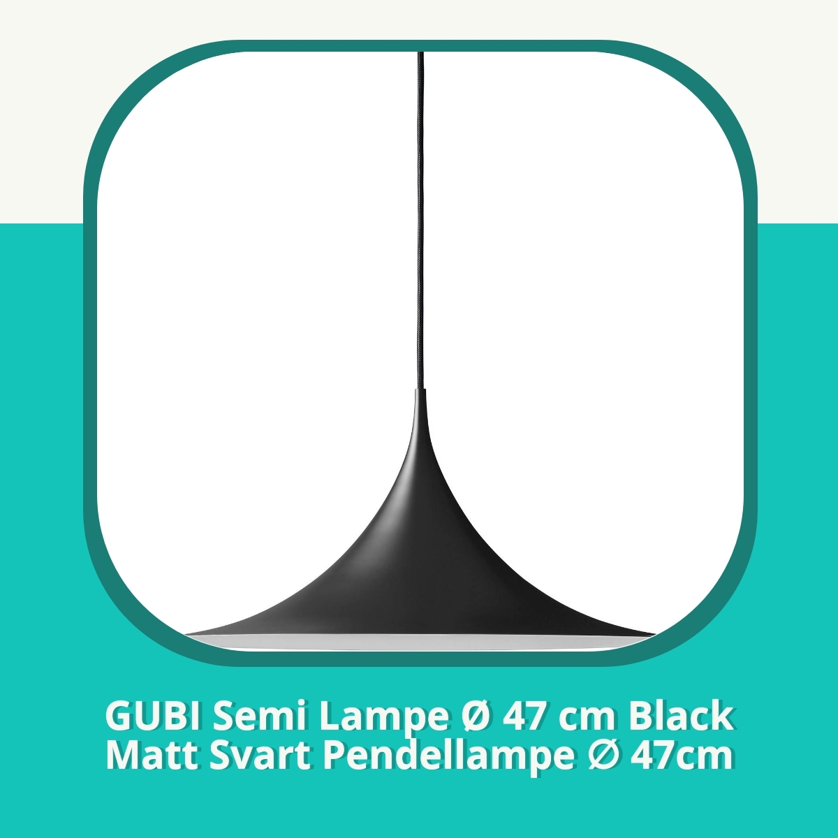 Anmeldelse af GUBI Semi Lampe Ø 47 cm Black Matt Svart Pendellampe ∅ 47cm