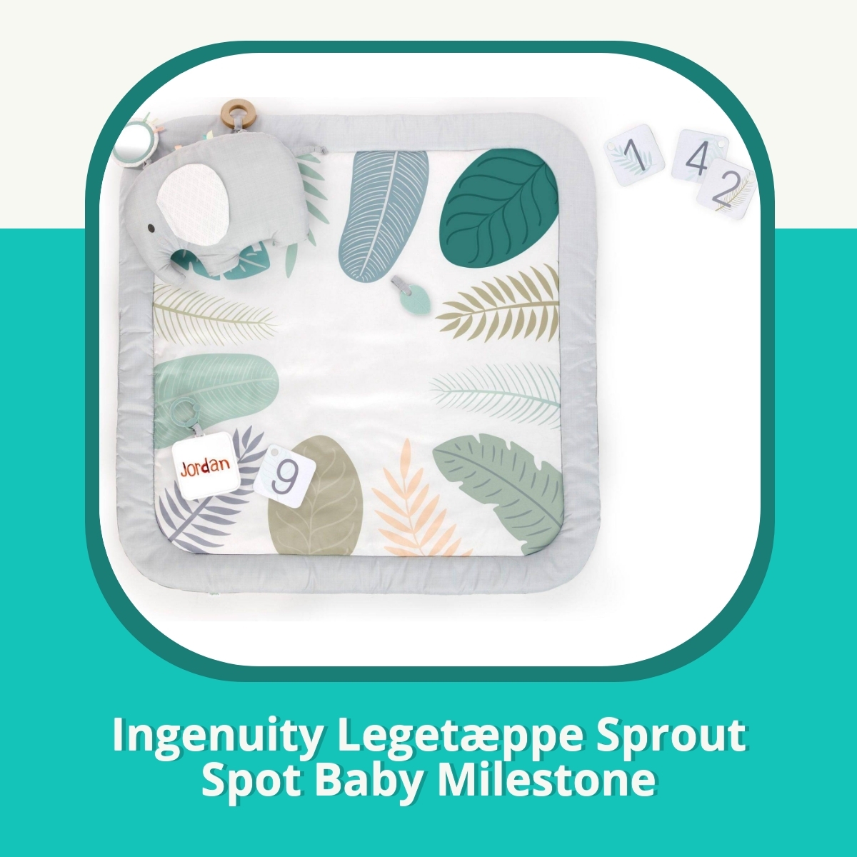 Anmeldelse af Ingenuity Legetæppe Sprout Spot Baby Milestone