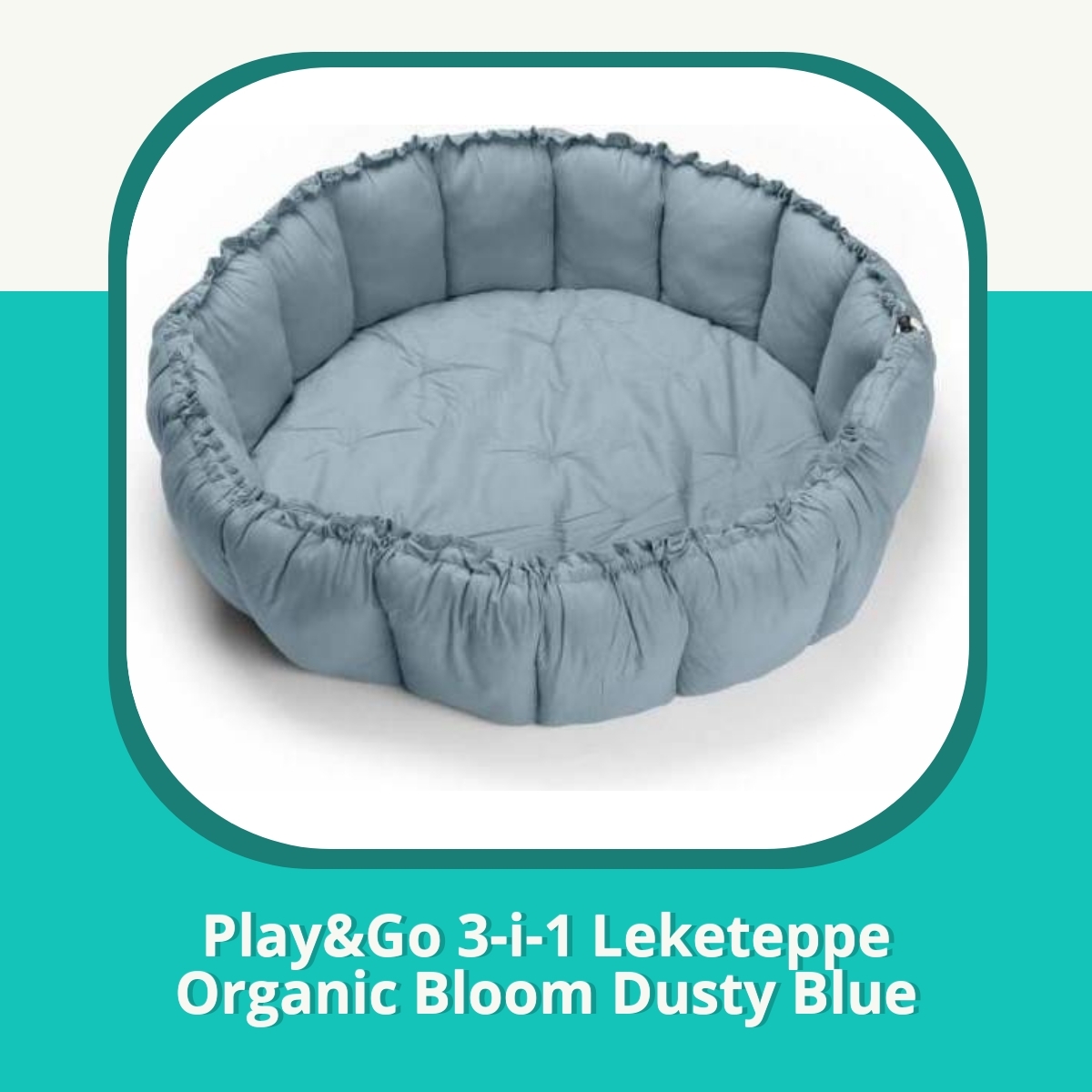 Anmeldelse af Play&Go 3-i-1 Leketeppe Organic Bloom Dusty Blue