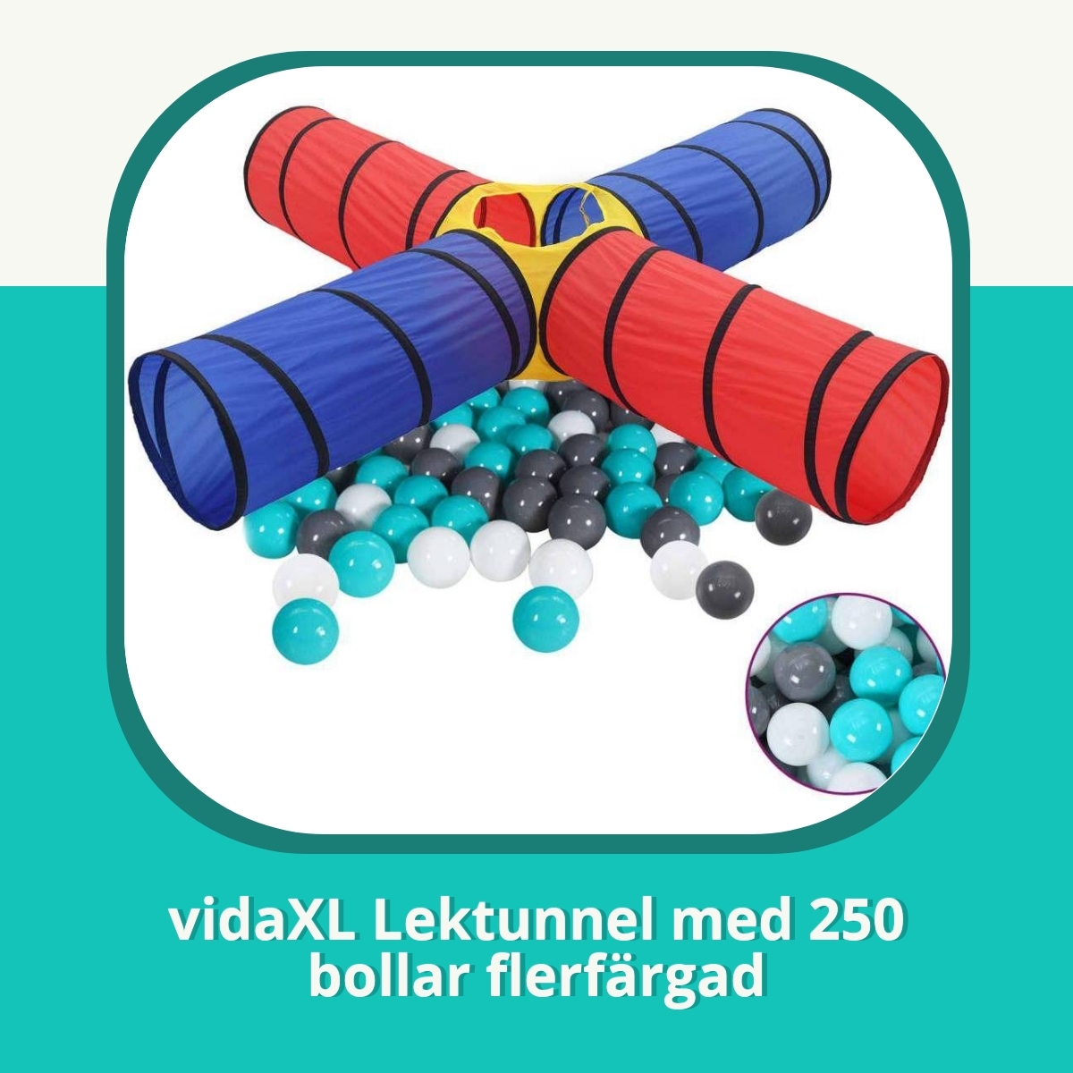 Recension af vidaXL Lektunnel med 250 bollar flerfärgad