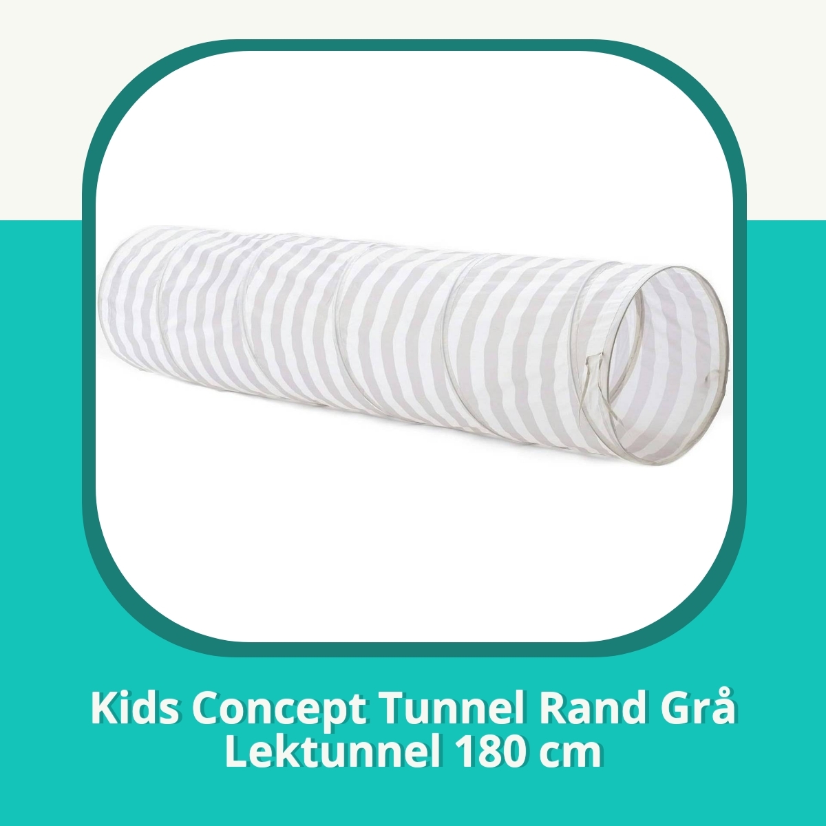 Recension Kids Concept Tunnel Rand Grå Lektunnel 180 cm
